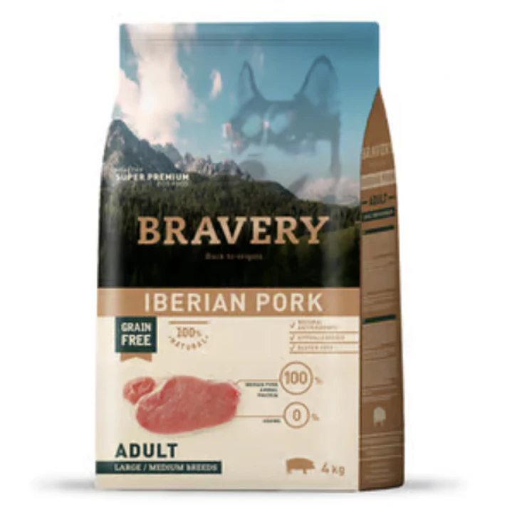 BRAVERY IBERIAN PORK ADULT LARGE/MEDIUM BREEDS 4 KG 1