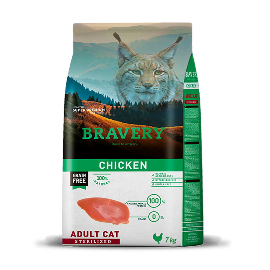 BRAVERY CHICKEN ADULT CAT STERILIZED 7KG 1