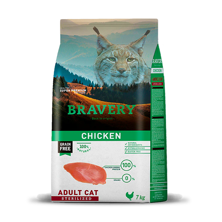BRAVERY CHICKEN ADULT CAT STERILIZED 7KG 2