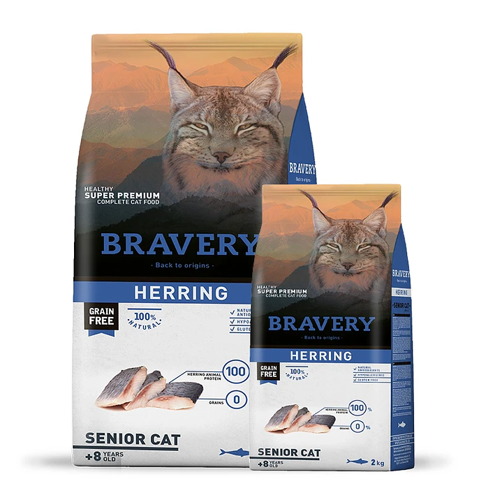 Bravery Herring Senior Gato 2 kg. 1