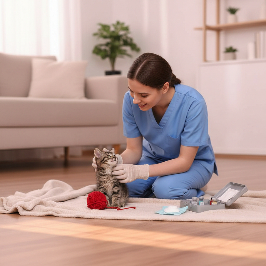 Vacunacion más desparasitación para Gatitos, a domicilio 5