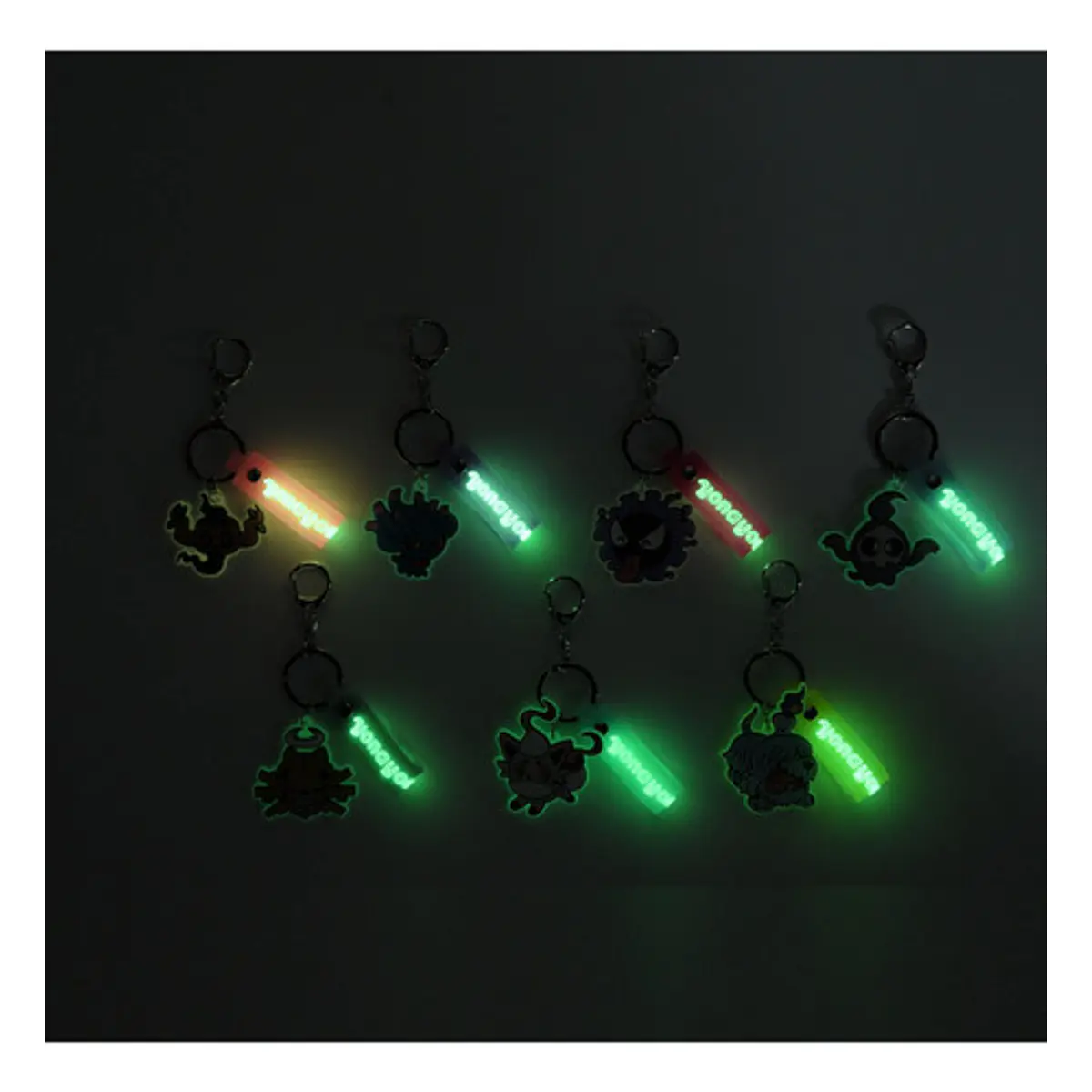 Colgante Estrella Brillante En La Oscuridad - Llavero O Cadena Para Teléfono, 11 Cm, Tejido A Mano, Varios Colores