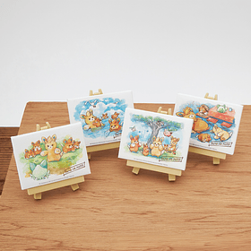 Mini Cuadro · Pawmi Nadando