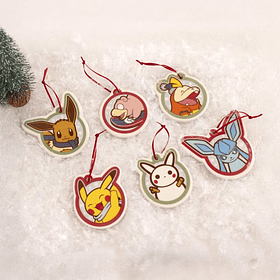 Set 6 Ornamentos · Pikachu and Friends