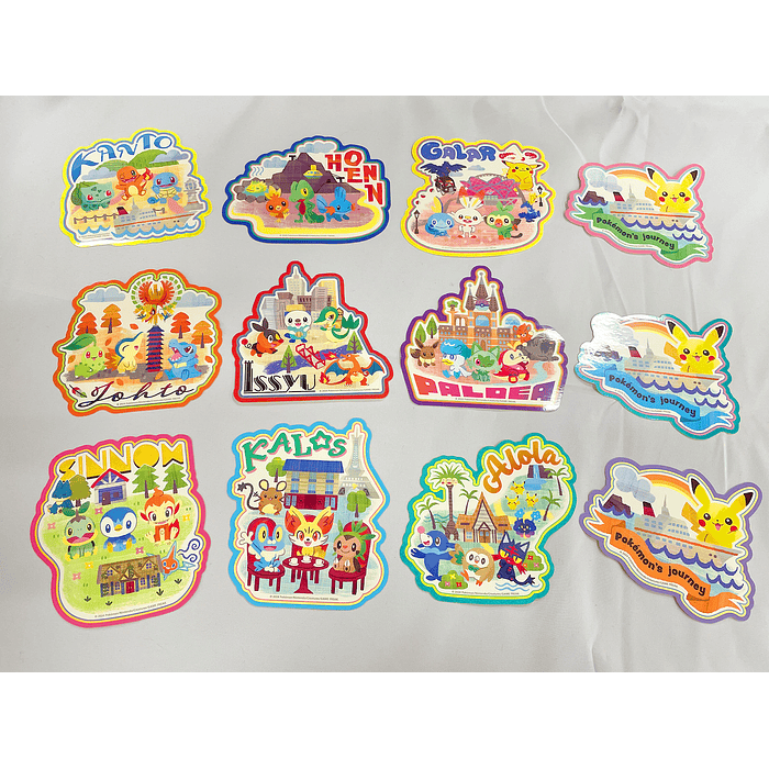 Set 4 Stickers · Johto, Unova y Paldea 2