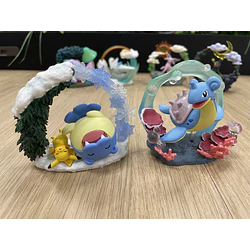 Circular Diorama · Figura Pikachu y Spheal - Vista del producto