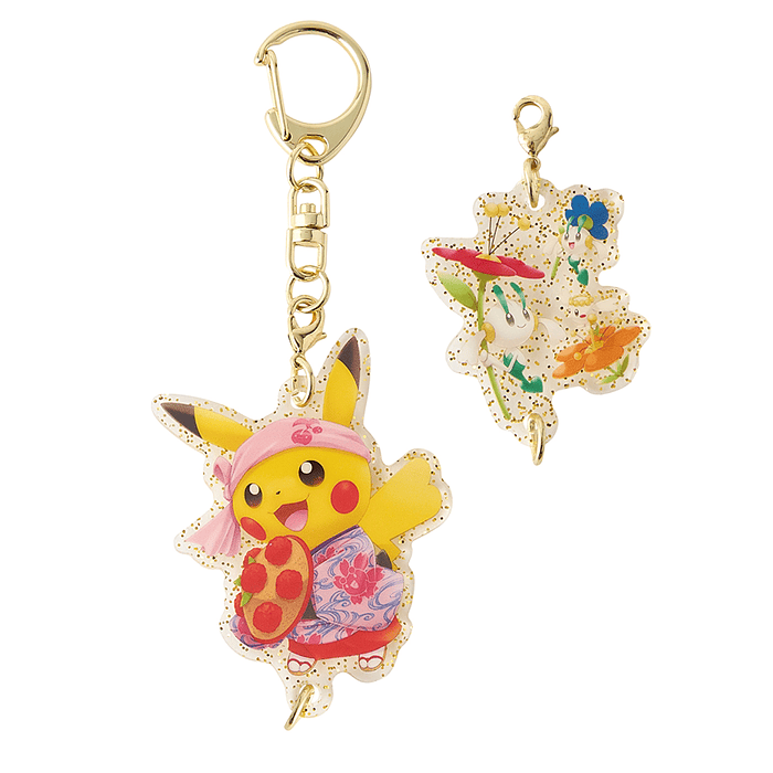 Llavero Doble · Flabébé & Pikachu