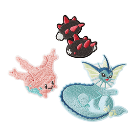 Set Stickers Bordados · Vaporeon