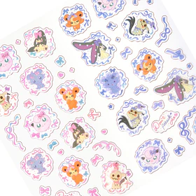Set Stickers Transparentes · Cuties 