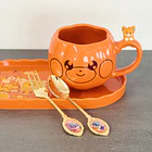 Set Taza 350ml y Plato · Pawmi Calabaza 2