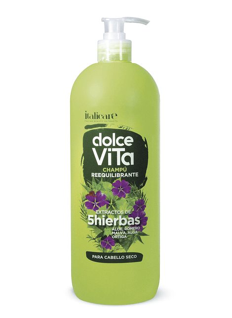 Shampoo Reequilibrante 5 hiervas Dolce Vita 1000ml