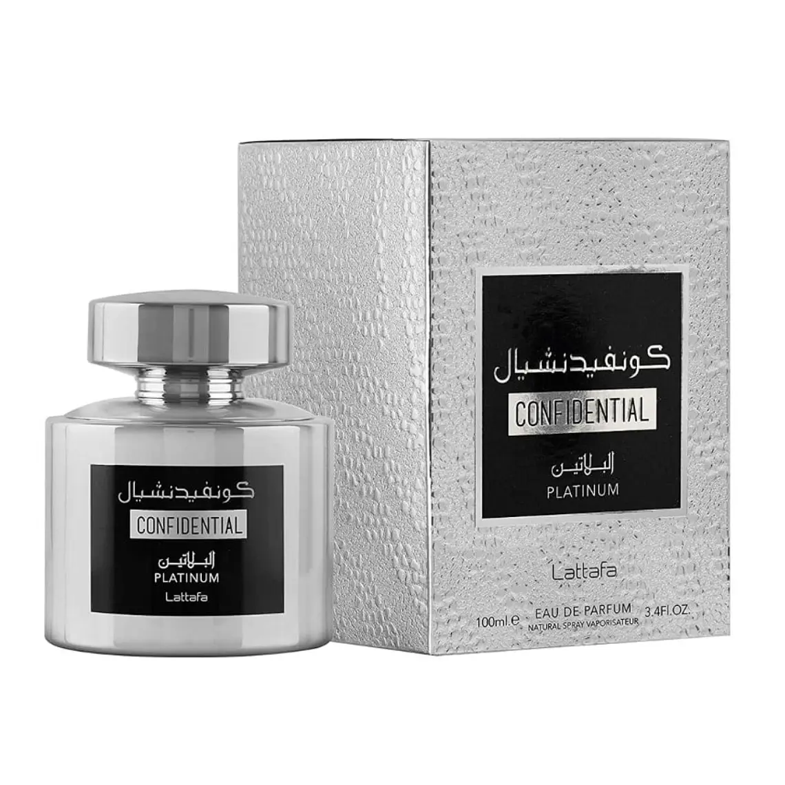 Lattafa Confidential Platinum Unissexo Eau de Parfum 1