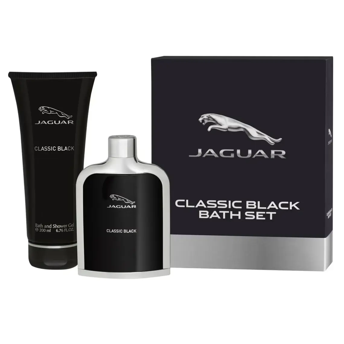 Coffret Jaguar Classic Black Eau De Toilette 100ml and Gel de banho 200ml para homem 1