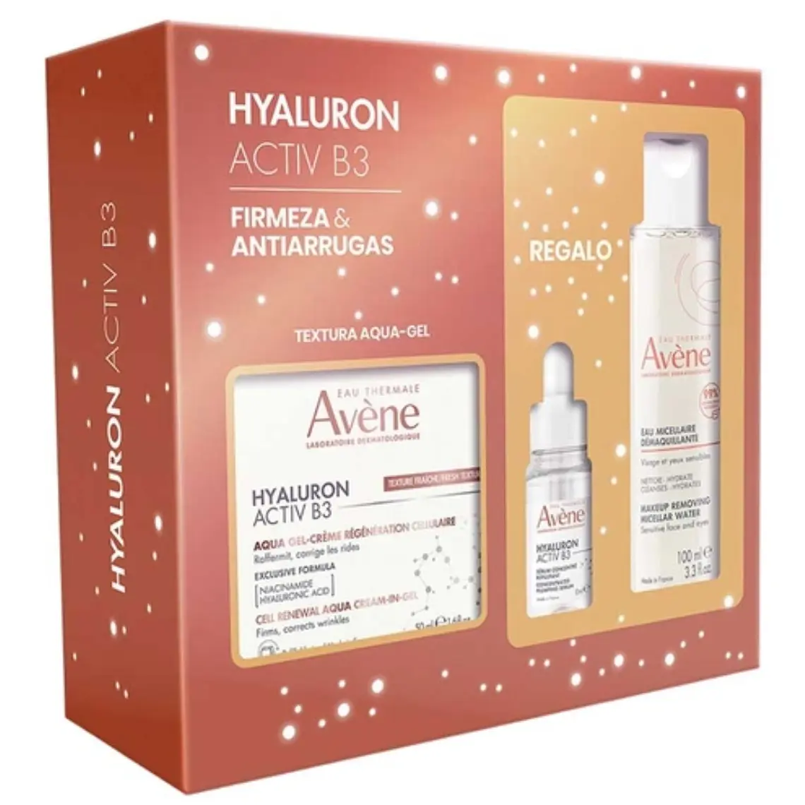 Coffret Avene HYALURON ACTIV B3 AQUA GEL - CREAM + MICELLAR WATER + SERUM 3 Itens 1