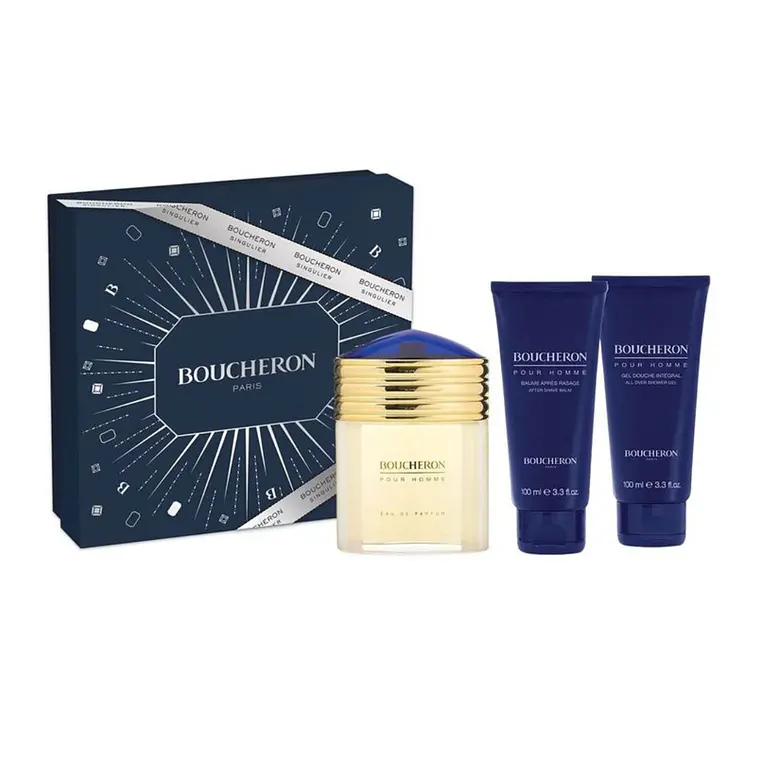 Coffret Boucheron Homme Eau de Parfum 100 ml + Bálsamo After-Shave 100 ml e Gel de Banho 100 ml 1