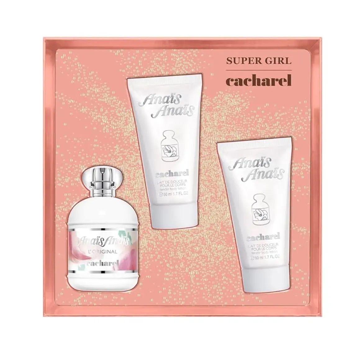 Coffret SuperGirl Cacharel Anais Anais Eau de Toilette 100 ml + 2x Body Lotion 50ml 2