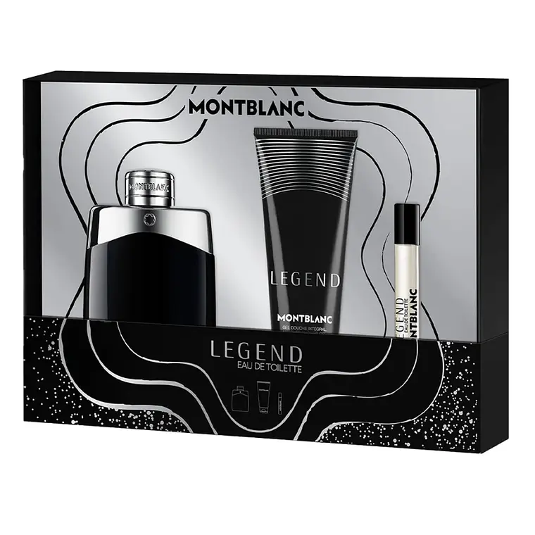Coffret Montblanc Legend Eau de Toilette 100ml + Eau de Toilette 7,5ml + Gel Duche 100ml  1
