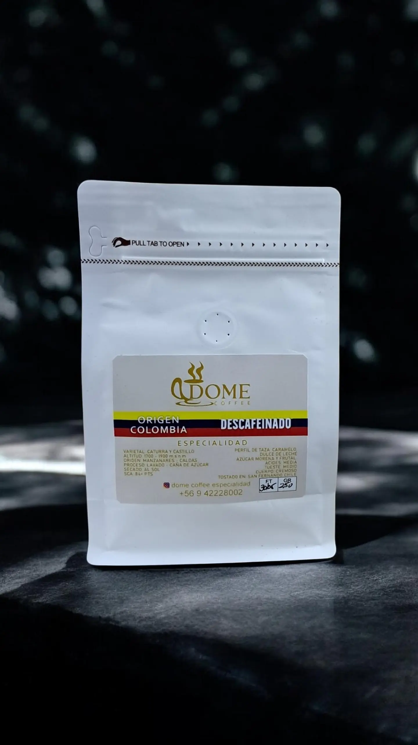 Cafe Origen Colombia Descafeinado 84+ PTS SCA 2