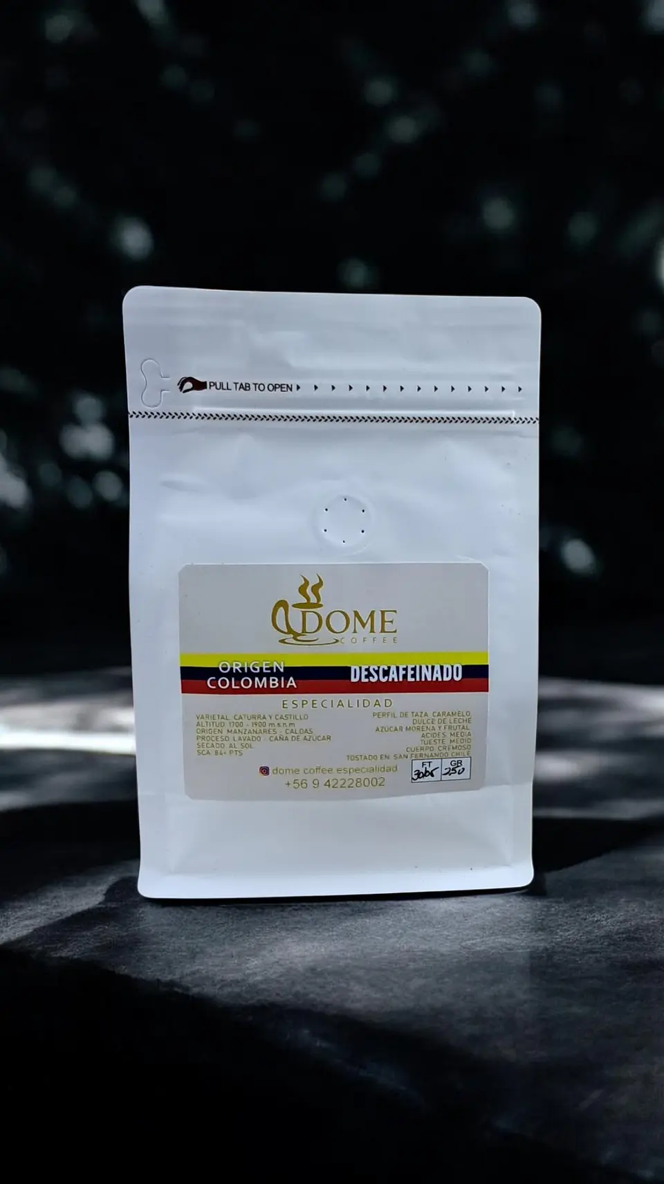 Cafe Origen Colombia Descafeinado 84+ PTS SCA 2