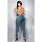 JEAN MOM-FIT LICRADO TONO VERDOSO 3