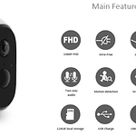Cámara Inalámbrica Inteligente Para Exteriores Modelo E93c Con Panel Solar