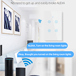 Interruptor Inteligente Wifi 1 Botón Con Y Sin Neutro Compatible Con Los Asistentes "alexa" Y "google Assistant"