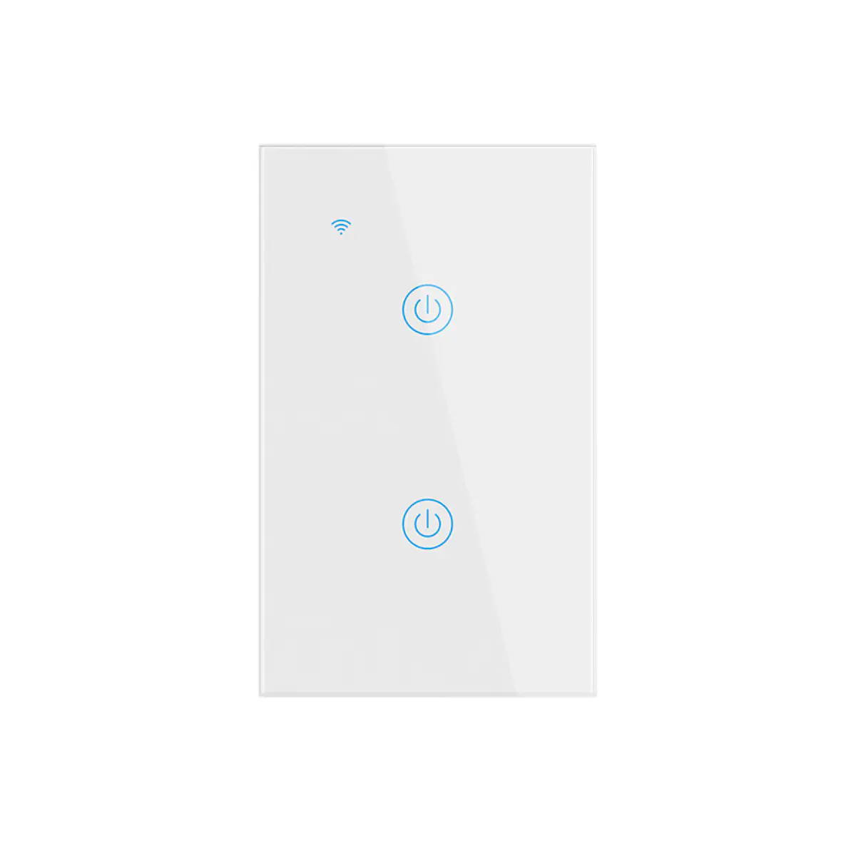 Interruptor Inteligente Wifi 2 Botónes Con Y Sin Neutro Compatible Con Los Asistentes "alexa" Y "google Assistant"