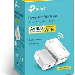 Kit Extensor Powerline Wifi Av600 A 300 Mbps Wpa4220 Tp-link