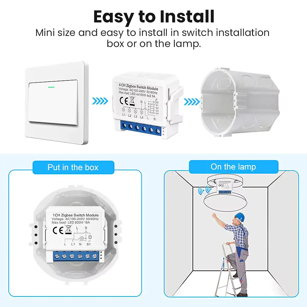 Módulo Interruptor Wi-Fi 1 Canal Smart Life / Tuya