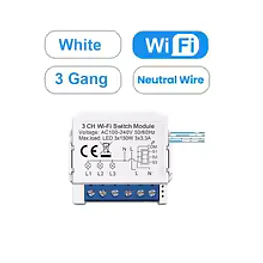 Módulo Interruptor WiFi 3 Canales Smart Life / Tuya 