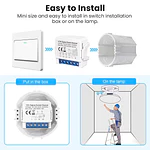 Módulo Interruptor WiFi 3 Canales Smart Life / Tuya 