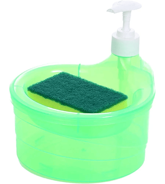 Dispensador lava lozas con esponjas 