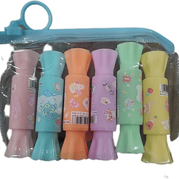 Resaltador kawaii x 6 pcs 