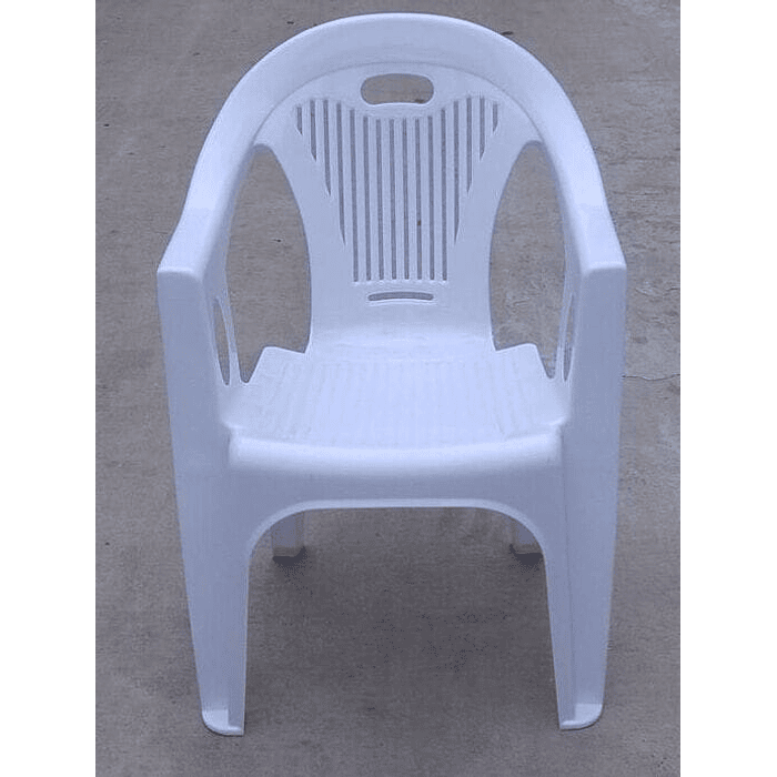 Silla blanca respaldo  5