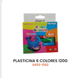 PLASTICINA 6 COLORES 120G