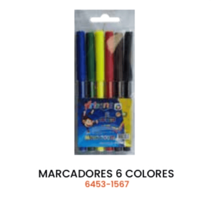 MARCADORES X 6 PCS  2