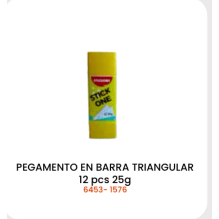 PEGAMENTO EN BARRA TRIANGULAR 12xpcs 25g 1