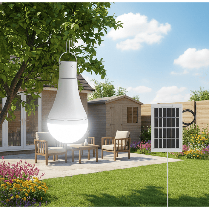 AMPOLLETA SOLAR CON PANEL 9W