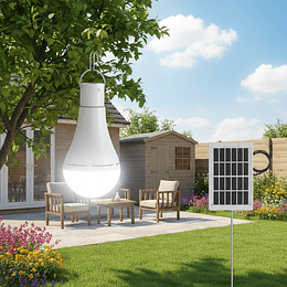 AMPOLLETA SOLAR CON PANEL 9W