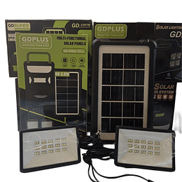 PANEL SOLAR CON 2 LAMPARA6V, 3.5W