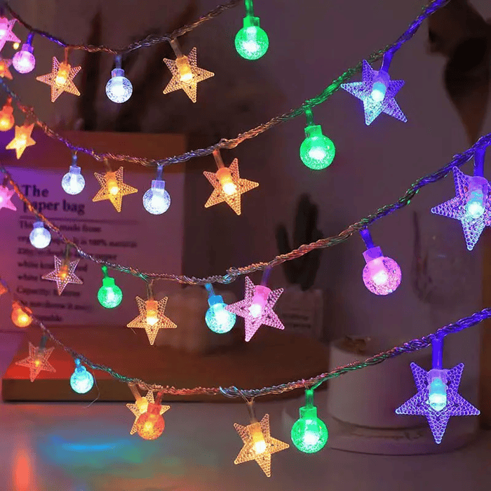 LUCES NAVIDAD SOLAR ESTRELLA 5M