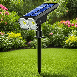 FOCO PANEL SOLAR ESTACA 240 LUMENS