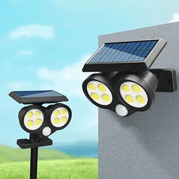 FOCO PANEL SOLAR ESTACA 100 LUMENS