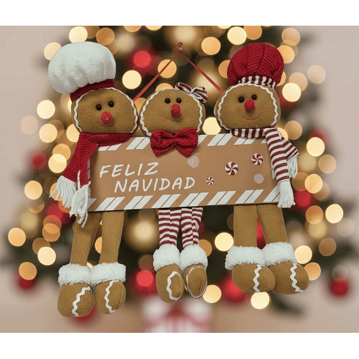 COLGANTE NAVIDAD 3 MUÑECOS CON PATAS