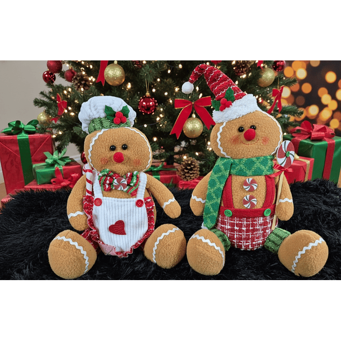 MUÑECO NAVIDAD JENGIBRE SENTADO