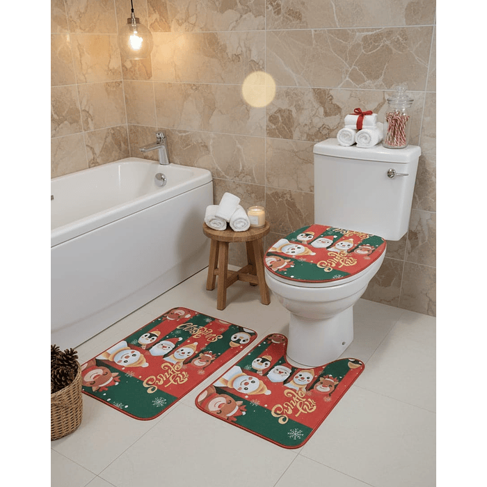 SET DE BAÑO NAVIDAD 3 PCS