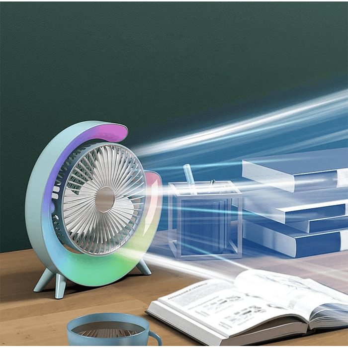 Ventilador portatil lampara led  2