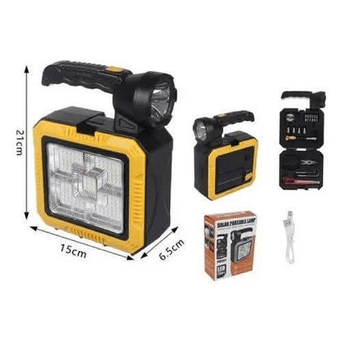 LINTERNA SOLAR + KIT DE HERRAMIENTAS 1