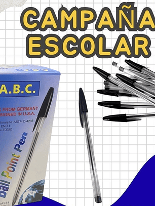 BOLÍGRAFO AZUL, ROJO, NEGRO 50PCS