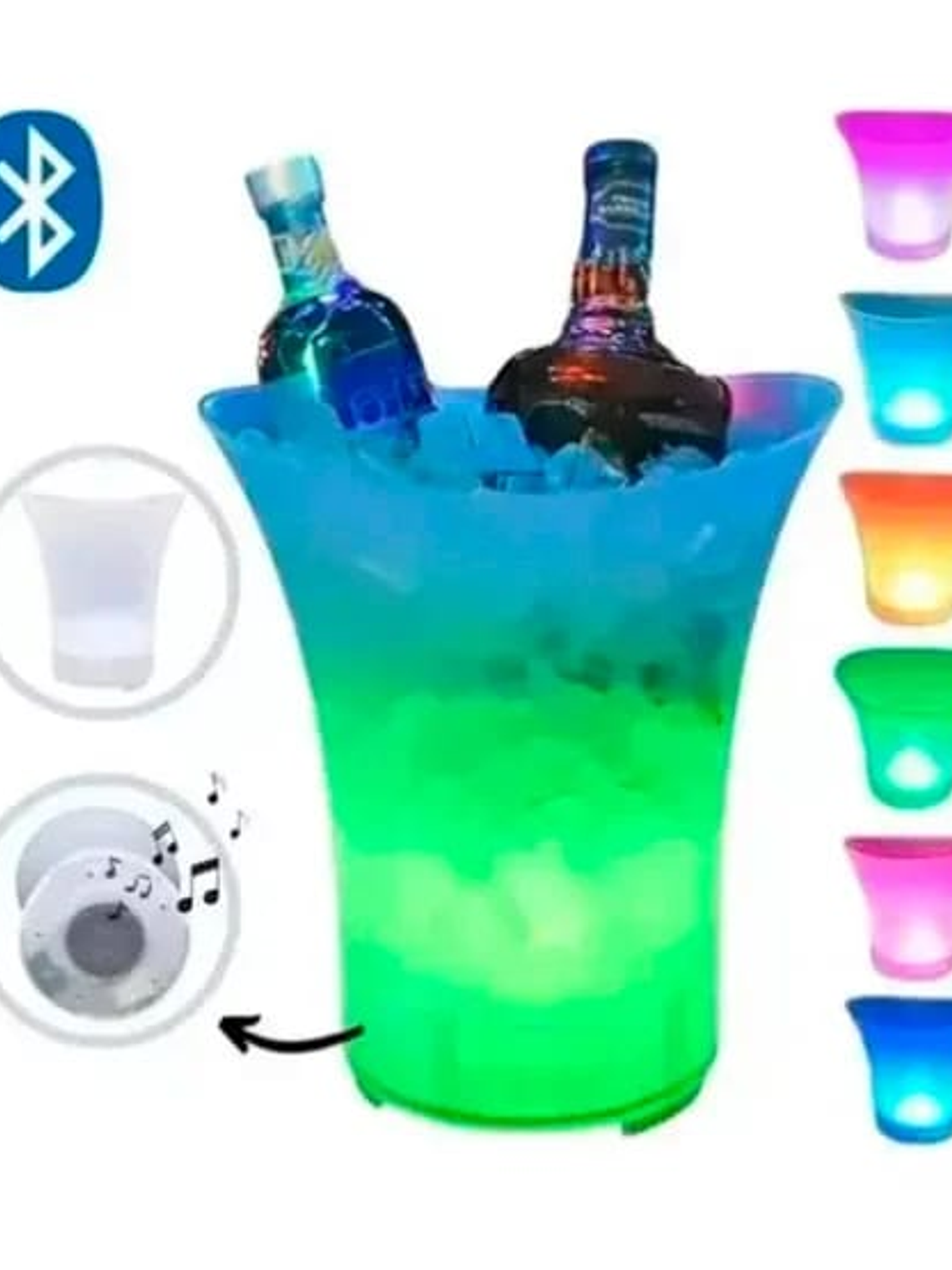 HIELERA PARLANTE BLUETOOTH LED  7Lt 1